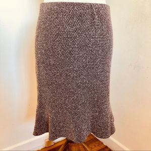 Brown/beige midi length skirt